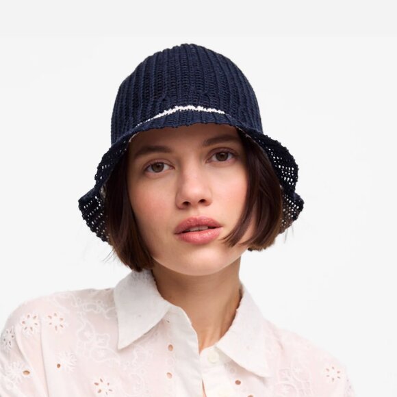 NWT Madewell Crocheted Bucket Hat S/M - Picture 2 of 2